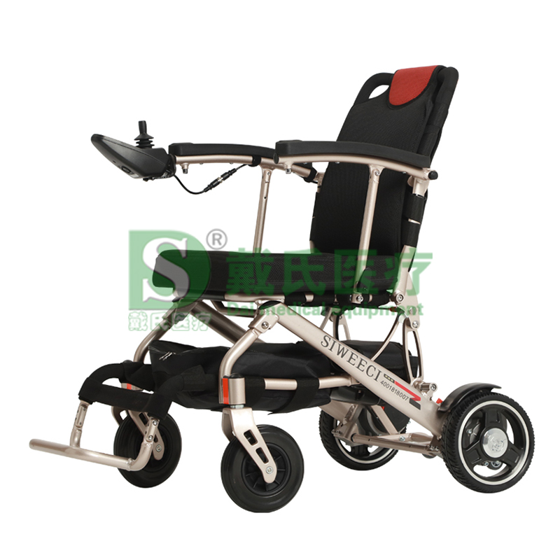 戴氏医疗XT-L-008铝合金轻便轮椅采用锂电驱动，可反复充...