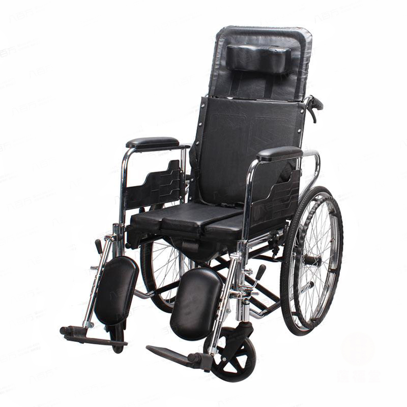 舒适康手动轮椅车电镀钢管SGM-95全躺老人残疾人代步可折叠...
