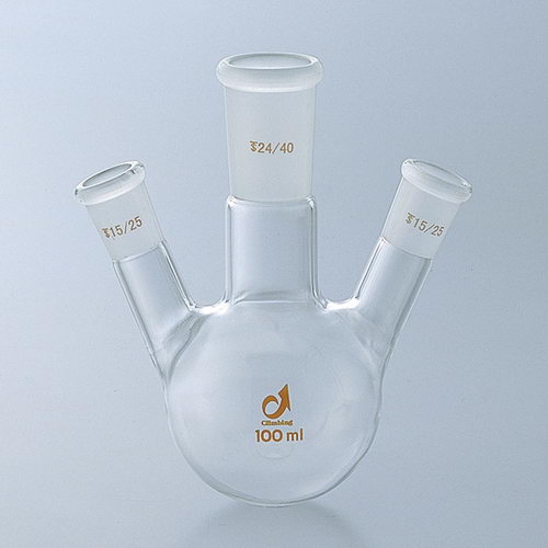 烧瓶类通用磨口三口烧瓶FLASK GLASS共通摺合三つ口フ...